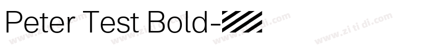 Peter Test Bold字体转换
